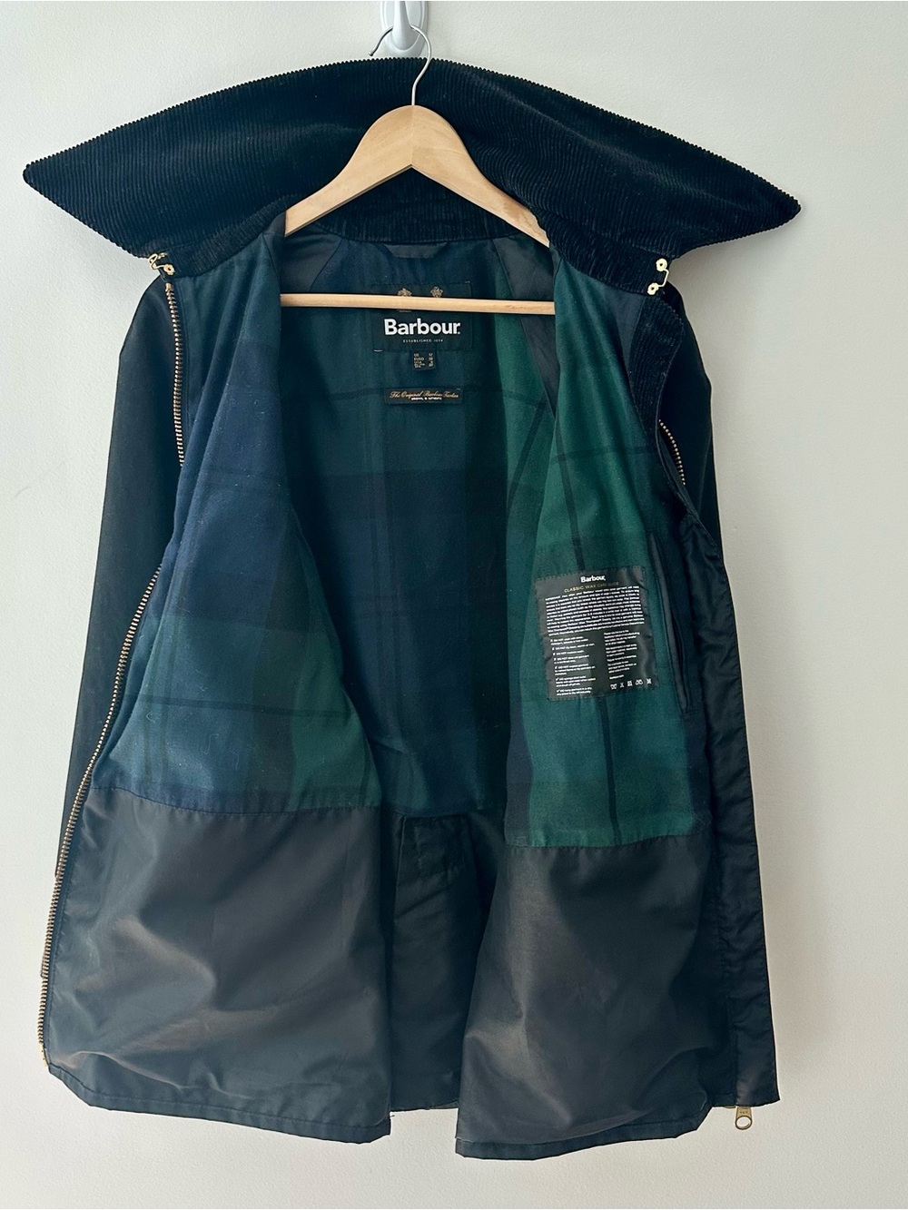 Barbour Gunnerside Wax Jacket Black Size 8 Gently Used - Picture 3 of 15